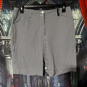 Nike Golf Shorts Women's 12 Black Activewear Houndstooth Pattern Streetwear